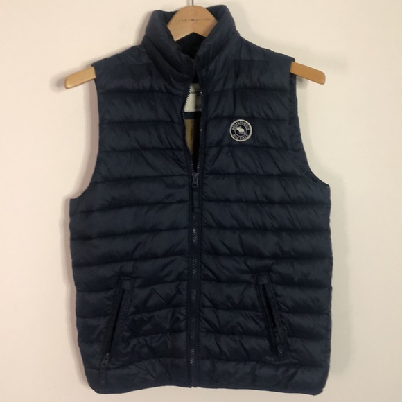 ABERCROMBIE Blue Puffer Vest - Picture 2 of 8